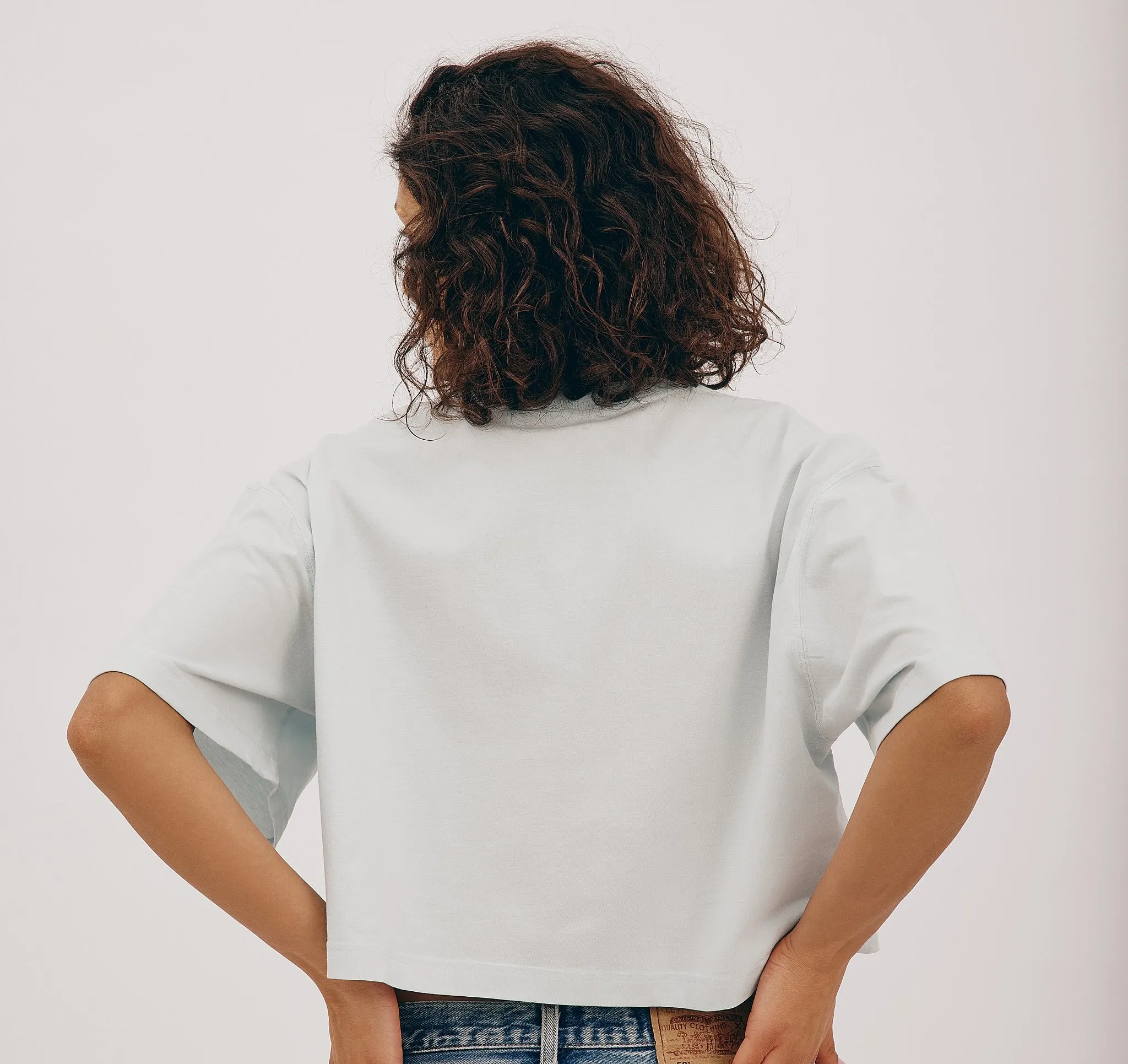 True Boxy Crop Tee sold by Organic Basics product image thumbnail 3