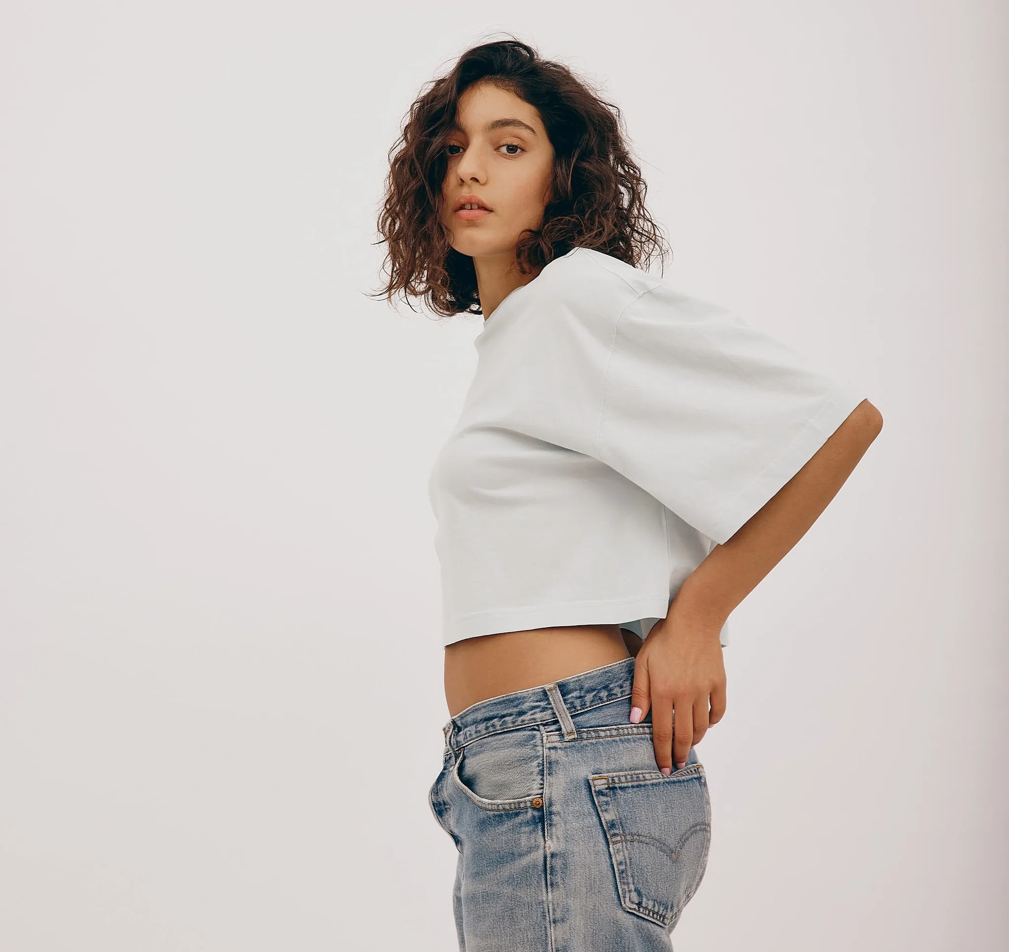 True Boxy Crop Tee sold by Organic Basics product image thumbnail 2