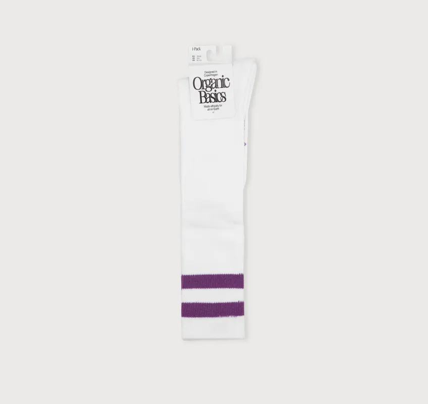 Core Stripe Knee High Socks sold by Organic Basics