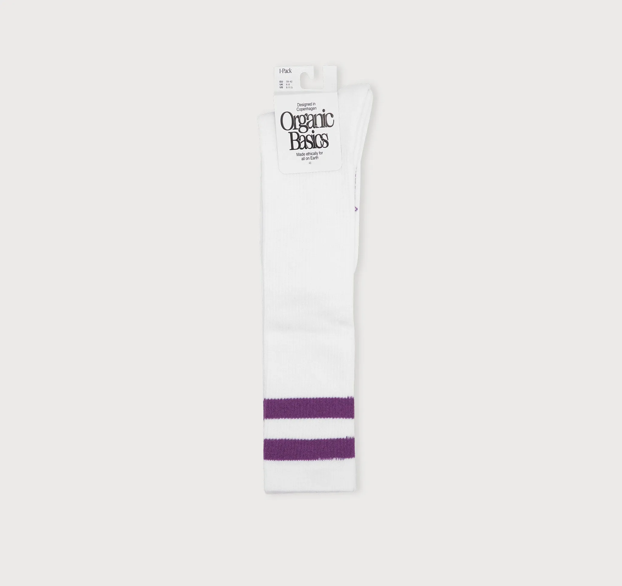 Core Stripe Knee High Socks sold by Organic Basics