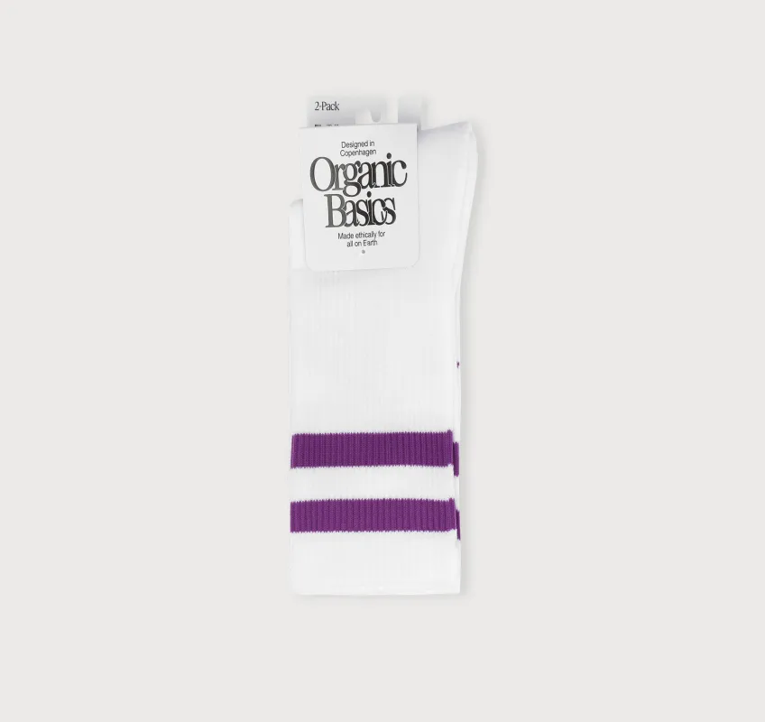 Core Stripe Crew Socks 2-pack sold by Organic Basics