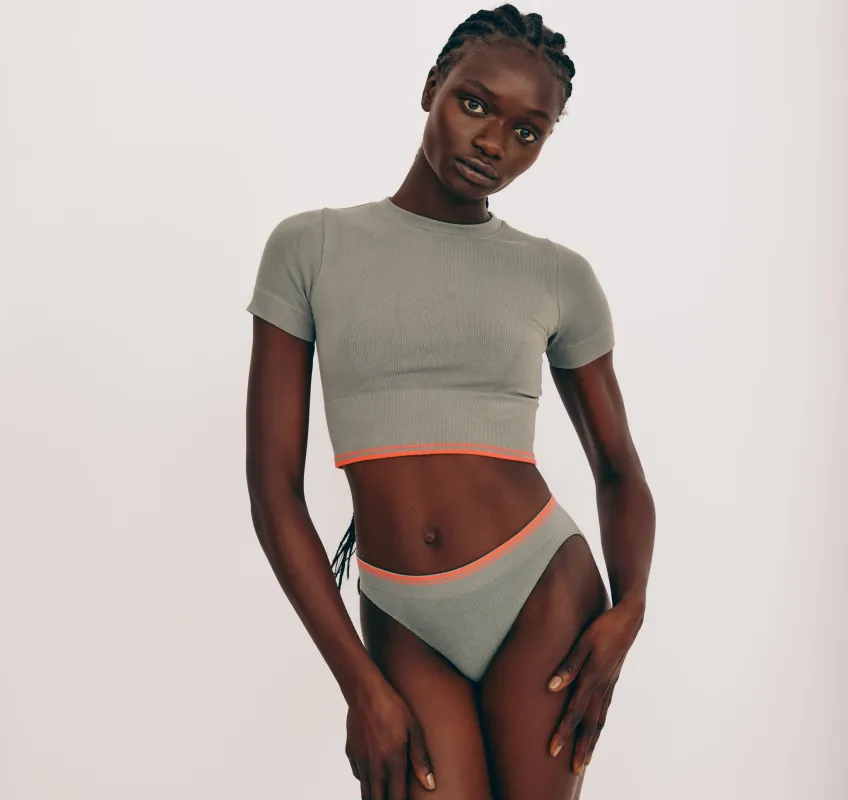 Luxe Touch Crop Tee sold by Organic Basics