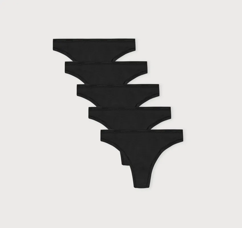 Core Thong 5-pack sold by Organic Basics