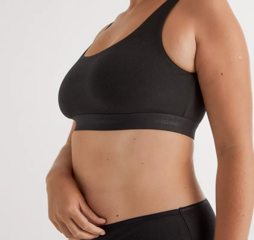 Core Rib Tank Bralette sold by Organic Basics