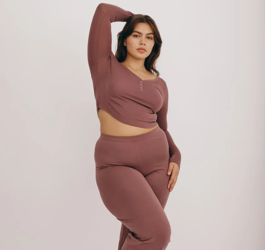 Core Sport Henley Long-Sleeve Tee sold by Organic Basics