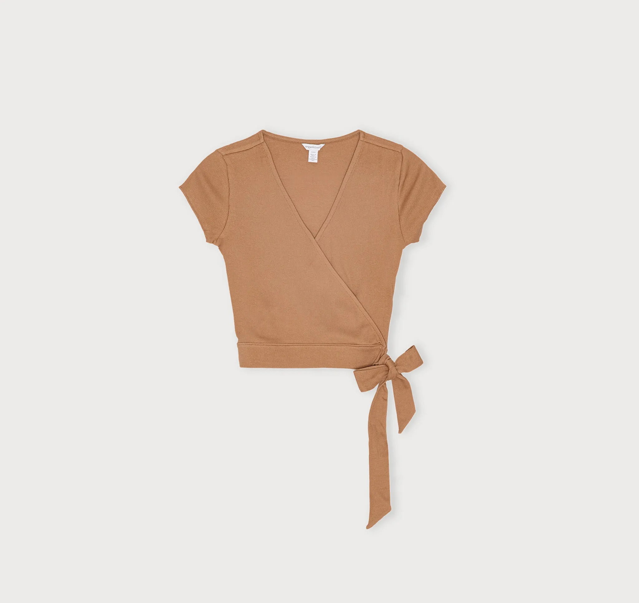 Core Rib Wrap Crop Top sold by Organic Basics product image thumbnail 4