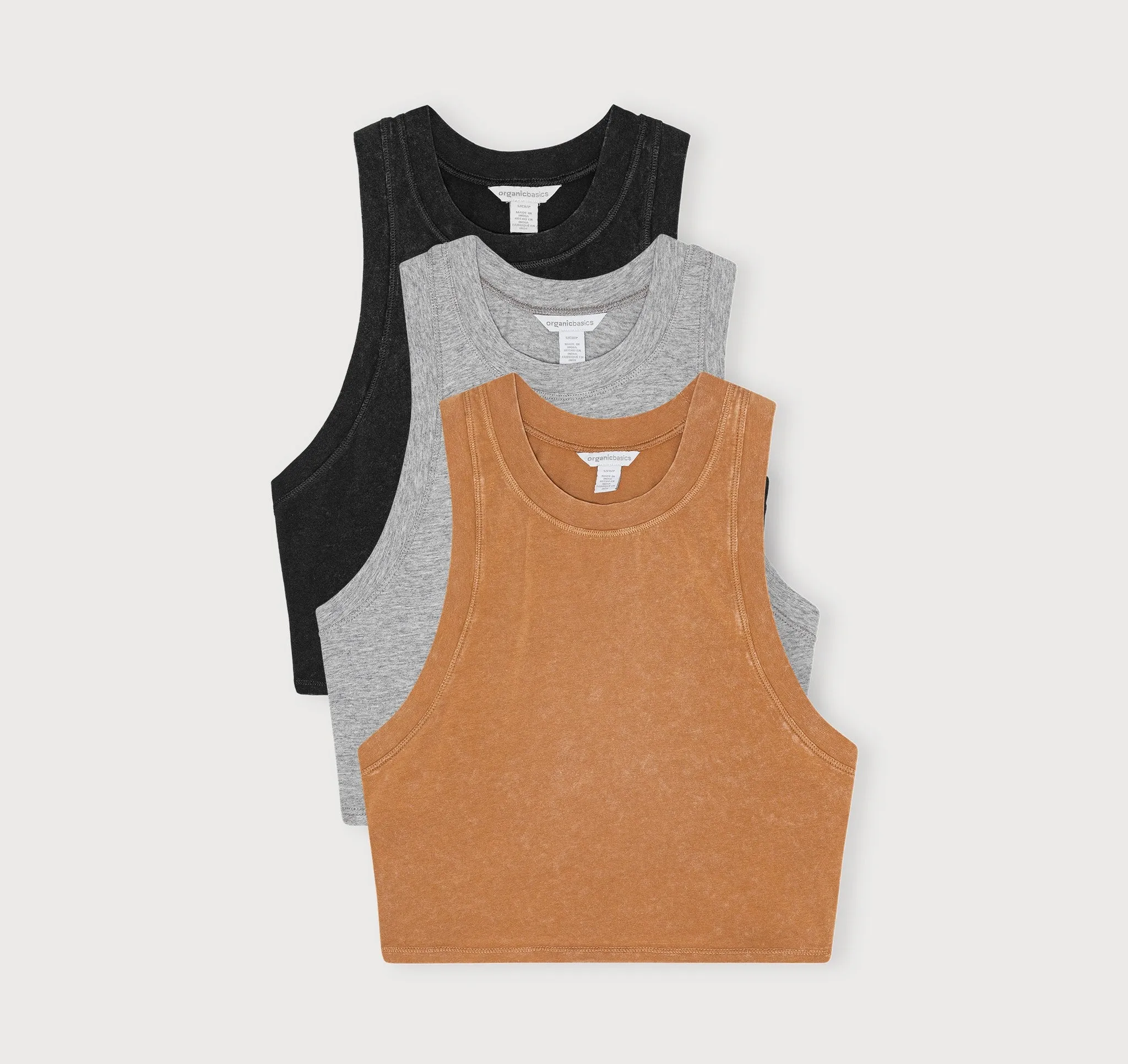 Core Crop Tank Top 3-Pack sold by Organic Basics