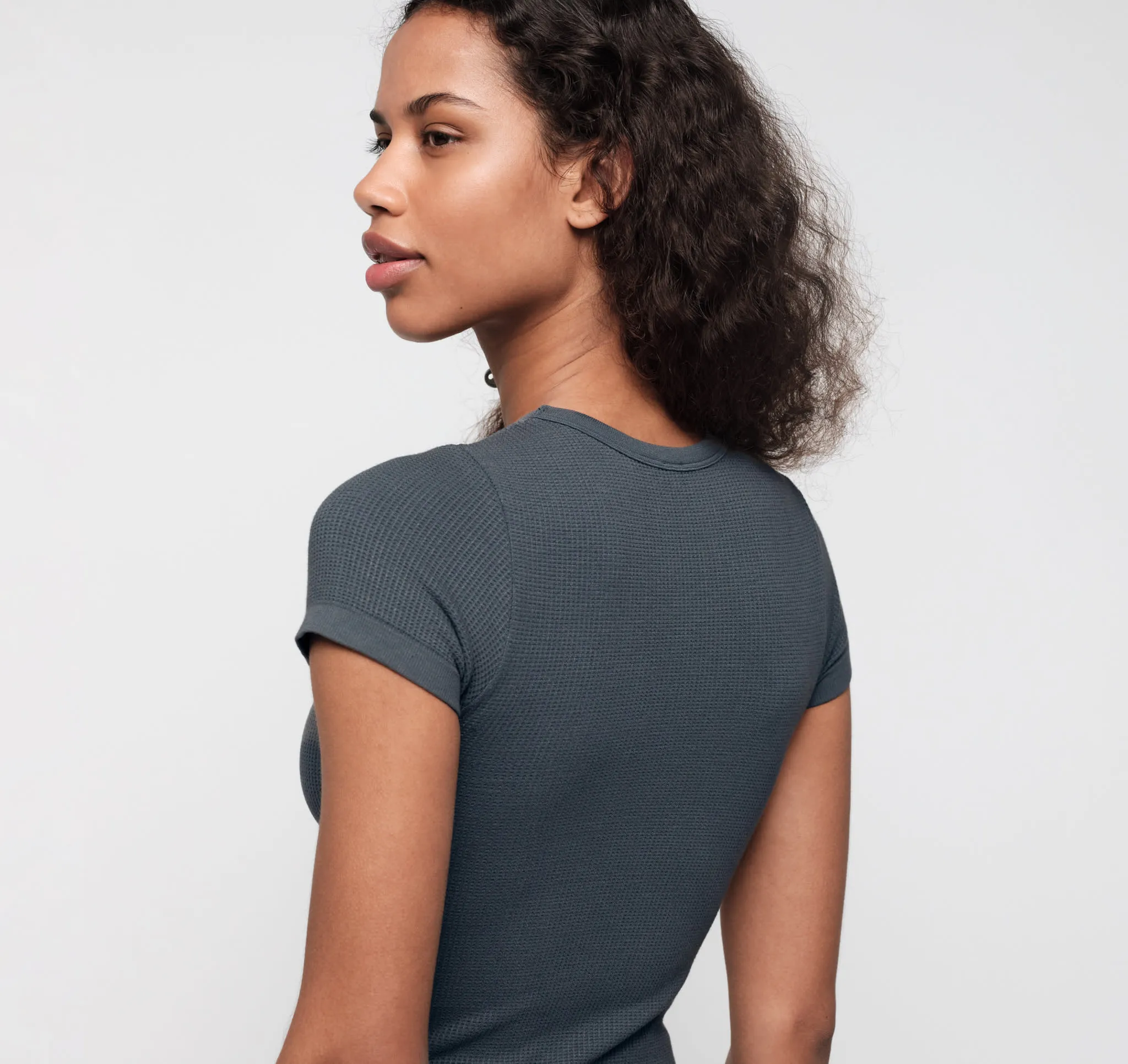 Seamless Waffle Tee sold by Organic Basics product image thumbnail 3