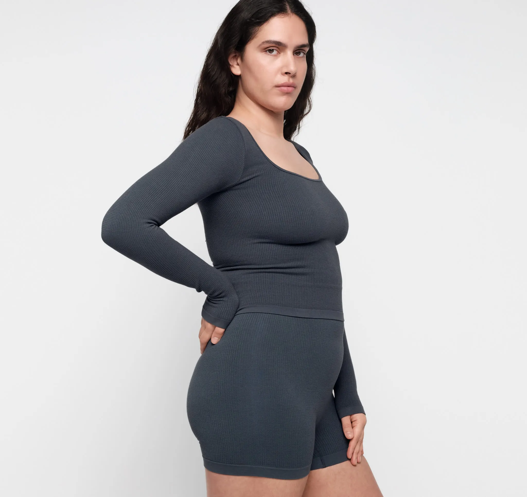 Seamless Waffle Shorts sold by Organic Basics product image thumbnail 3