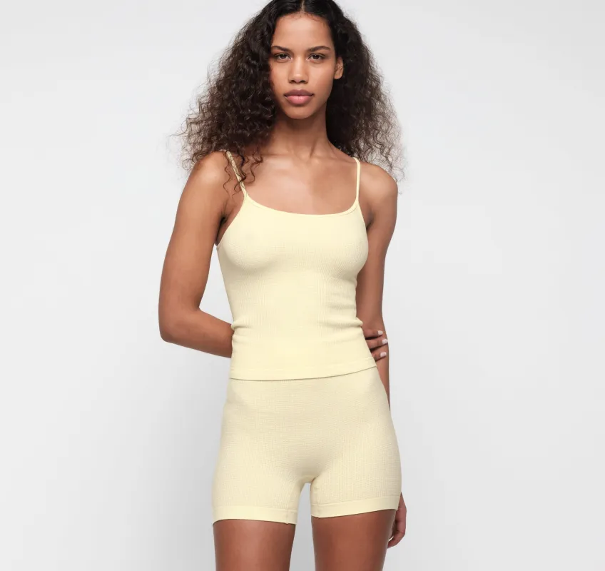 Seamless Waffle Shorts made by Organic Basics