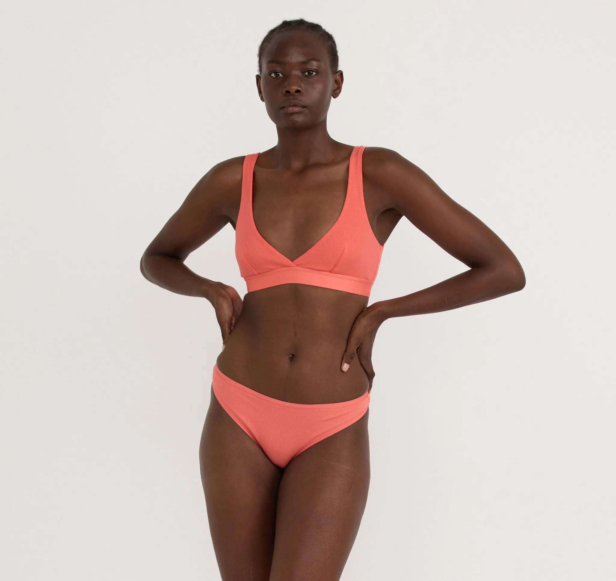 Core Rib Thong sold by Organic Basics