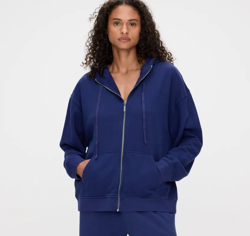 Weekend Oversized Zip Hoodie made by Organic Basics