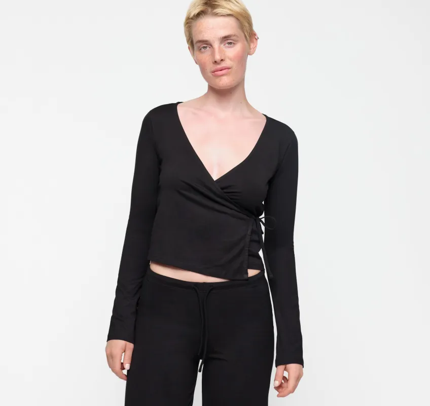Everyday Wrap Top made by Organic Basics