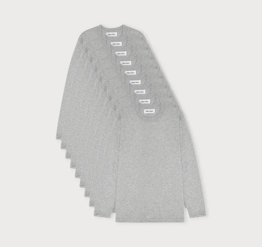 True Boxy Fit Long Sleeve Tee 9-Pack made by Organic Basics