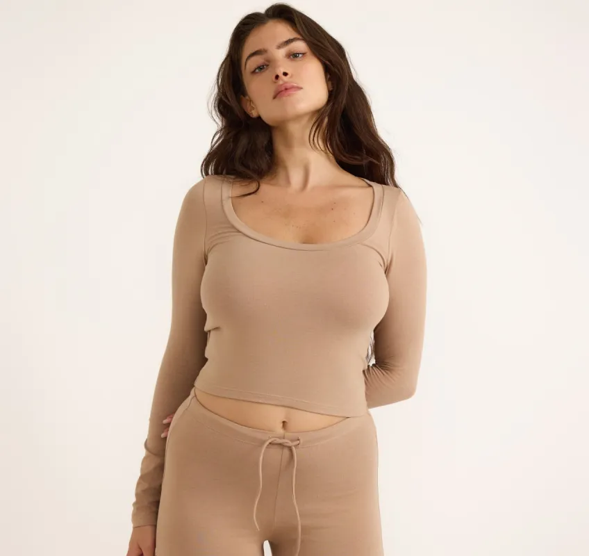 Everyday Scoop Neck Long Sleeve Tee sold by Organic Basics