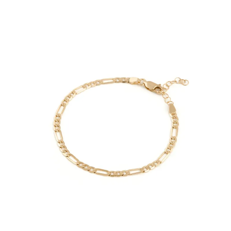 Figaro Bracelet - 10 Karat Gold sold by Twenty Compass