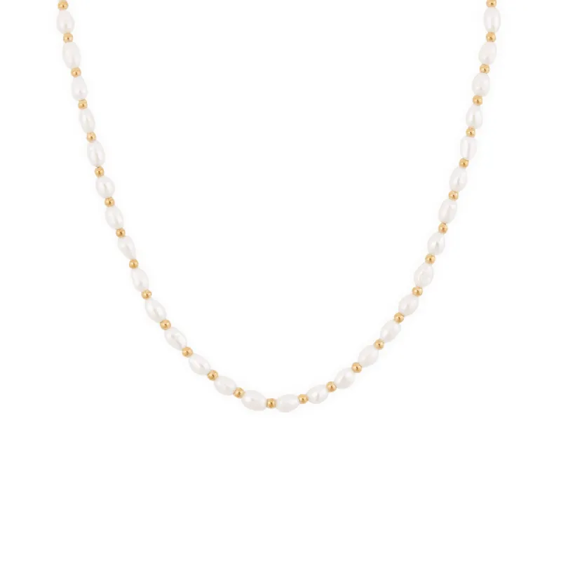 Lagoon Pearl Necklace - Gold sold by Twenty Compass