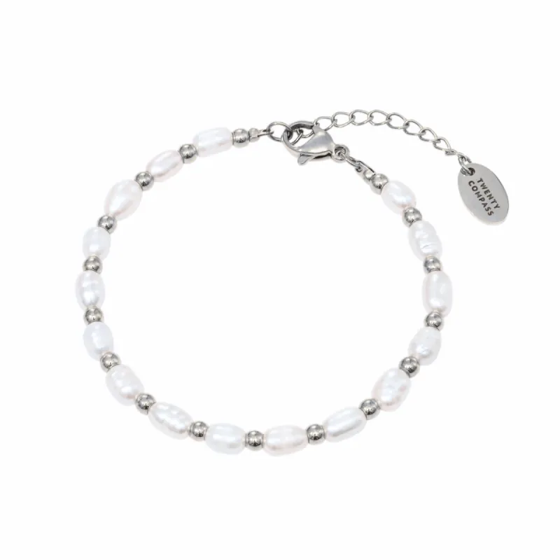 Lagoon Pearl Bracelet - Silver sold by Twenty Compass