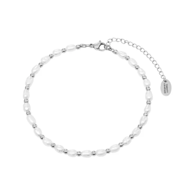 Lagoon Pearl Anklet - Silver sold by Twenty Compass