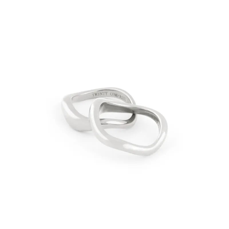 Curves Ring Set - Silver sold by Twenty Compass