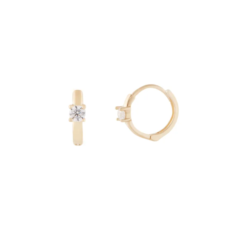 14k Sparkle Hoops sold by Twenty Compass