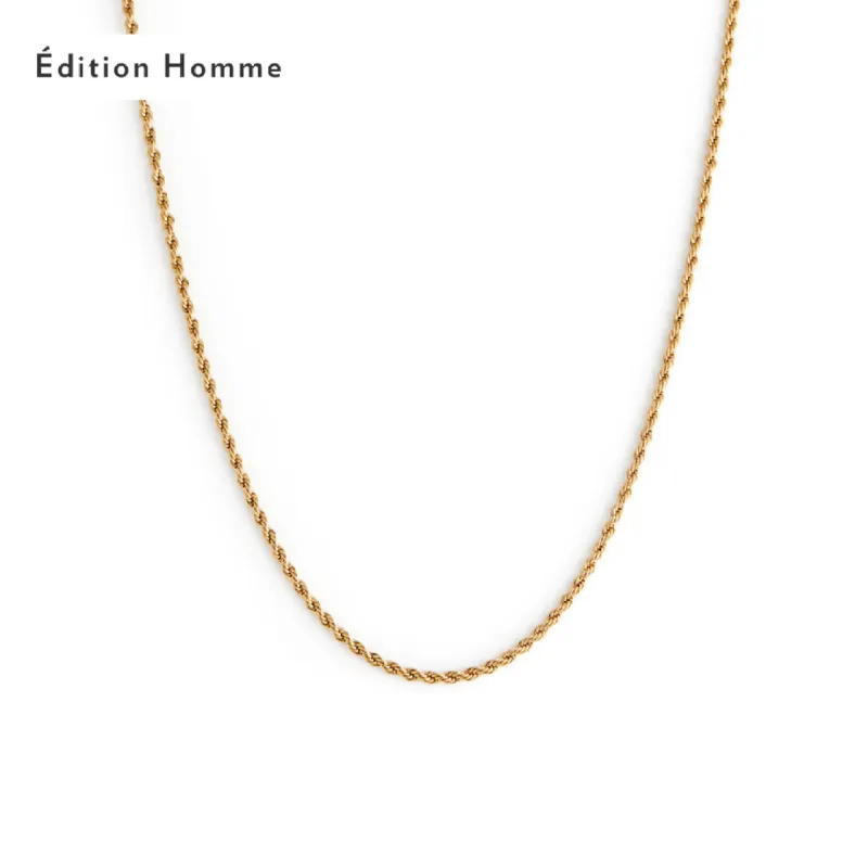 2mm Rope Necklace - Gold sold by Twenty Compass