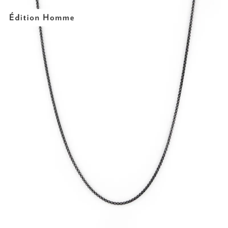 Box Necklace - Black sold by Twenty Compass