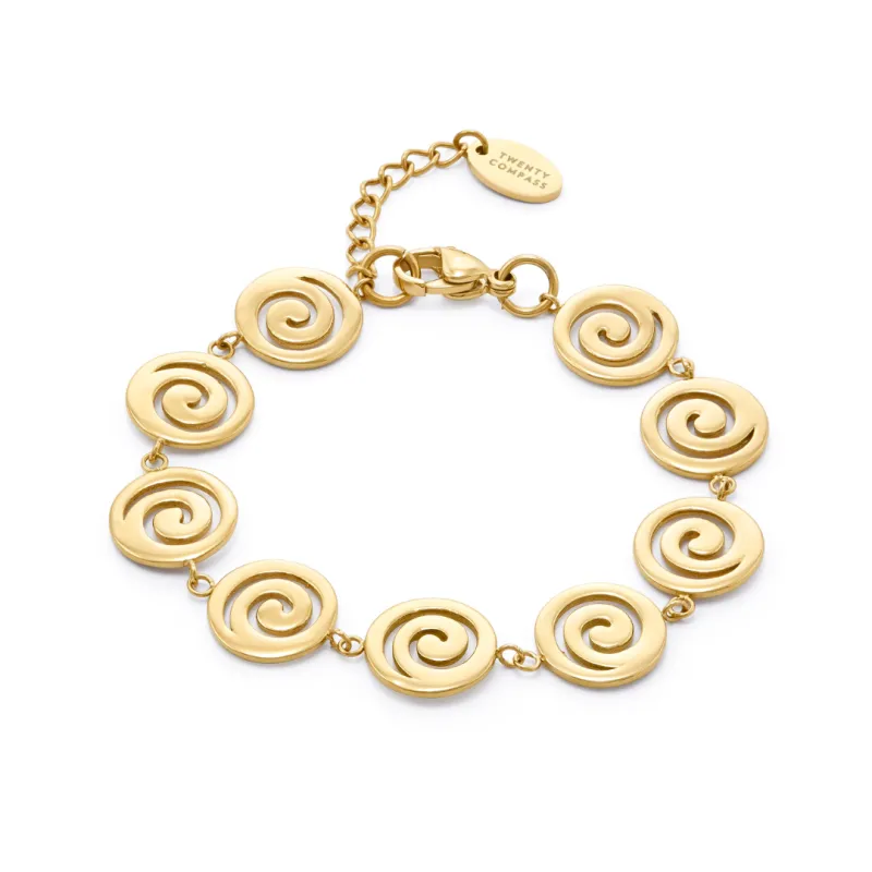 Swirl Bracelet - Gold sold by Twenty Compass