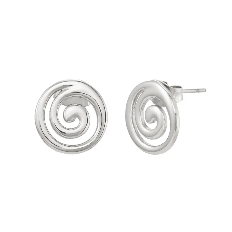 Swirl Earrings - Silver sold by Twenty Compass