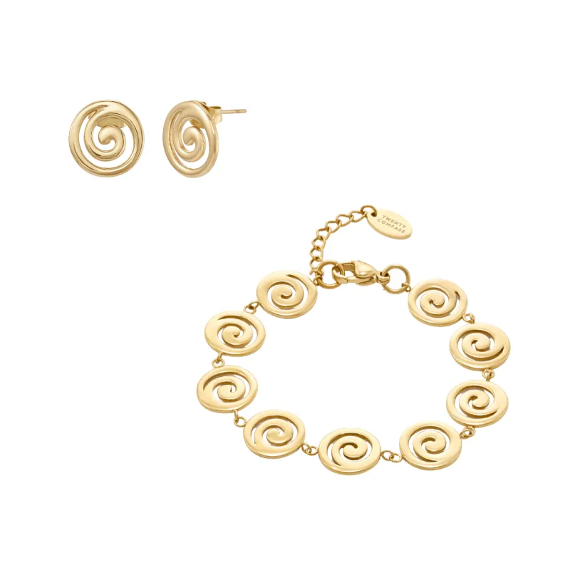 Swirl Set - Gold sold by Twenty Compass