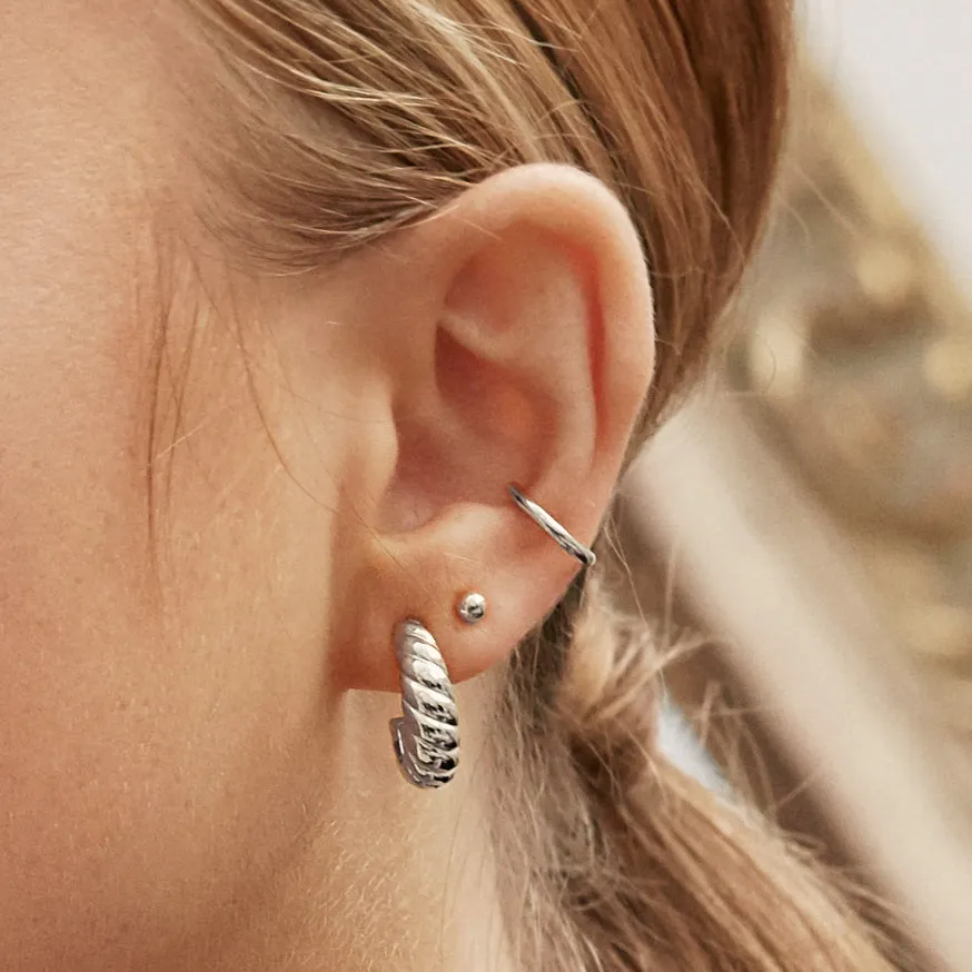 Croissant Hoops - Silver sold by Twenty Compass product image thumbnail 2