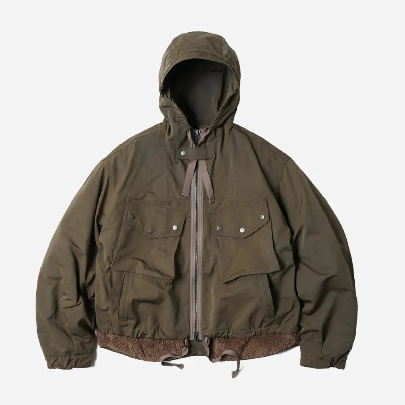 SMOCK HOODED 2 IN 1 PARKA JACKET - OLIVE made by FrizmWORKS