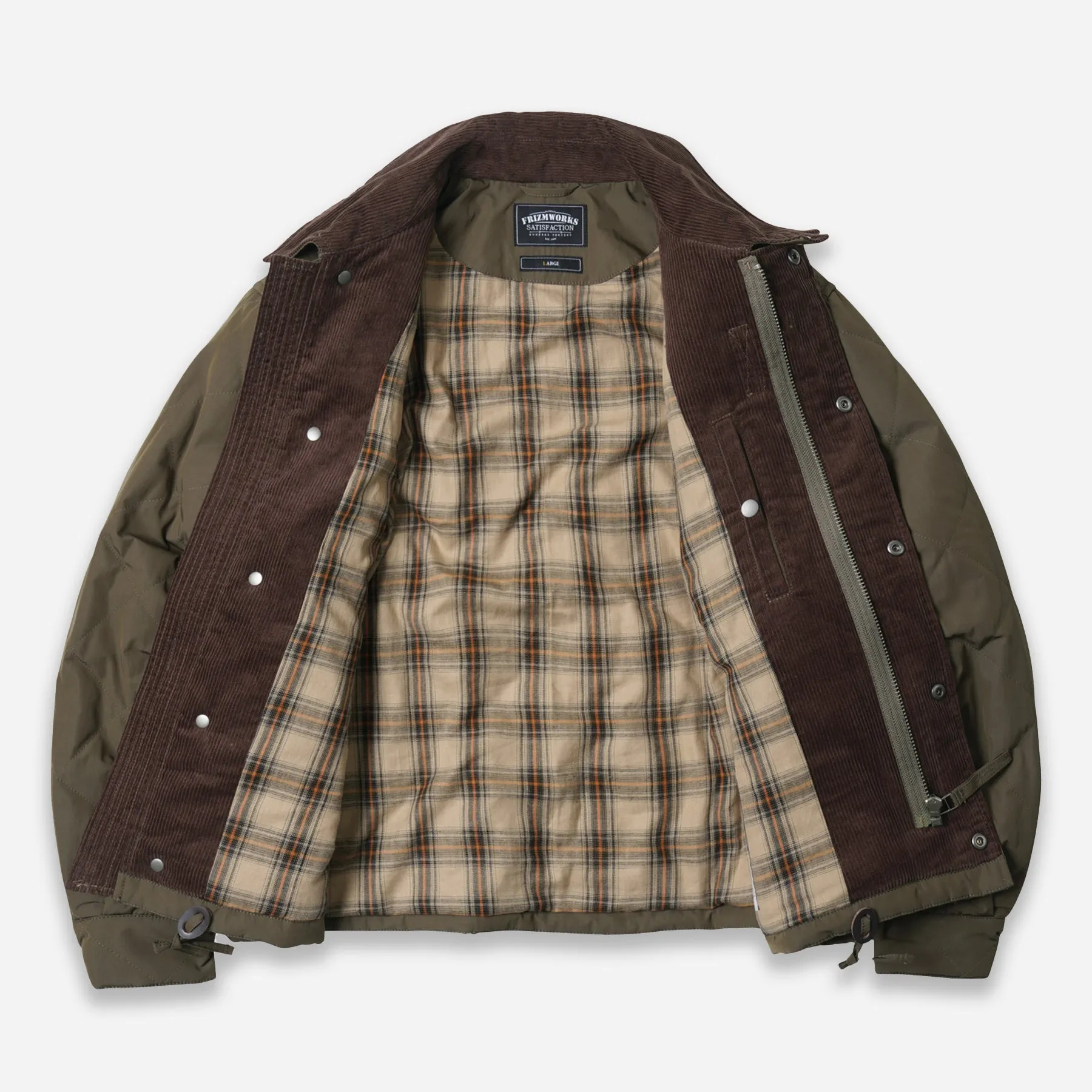 QUILTED HERITAGE HUNTING JACKET - OLIVE sold by FrizmWORKS product image thumbnail 2