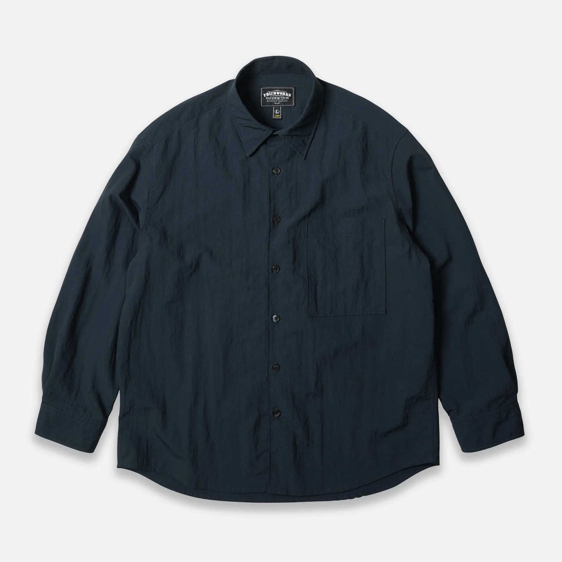 NYLON RAYON RELAXED SHIRT - NAVY sold by FrizmWORKS