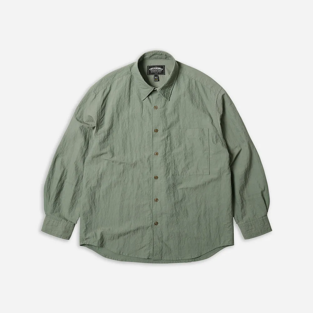 NYLON RAYON RELAXED SHIRT - JADE GREEN sold by FrizmWORKS