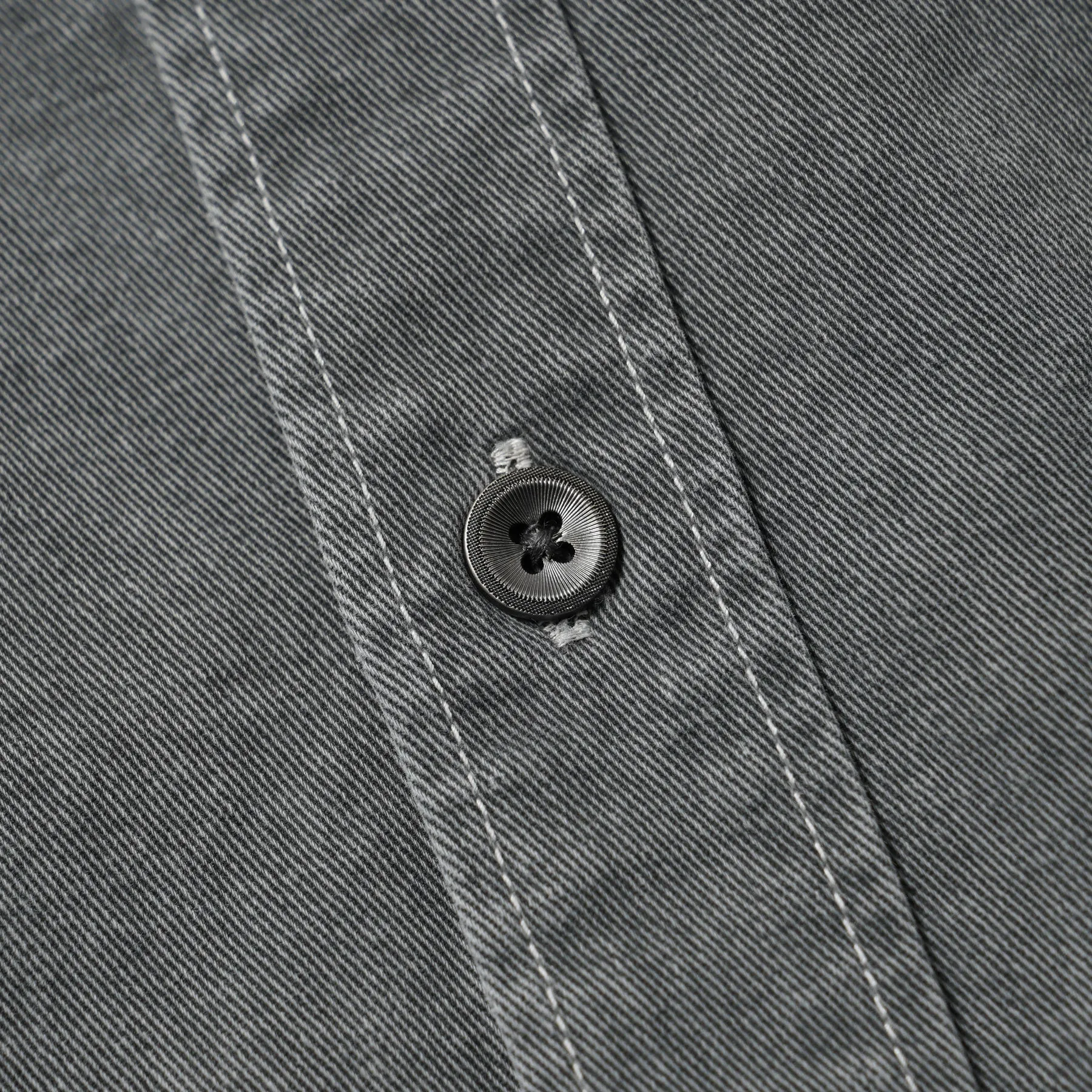 WASHED CARPENTER POCKET WORK SHIRT - CHARCOAL sold by FrizmWORKS product image thumbnail 5