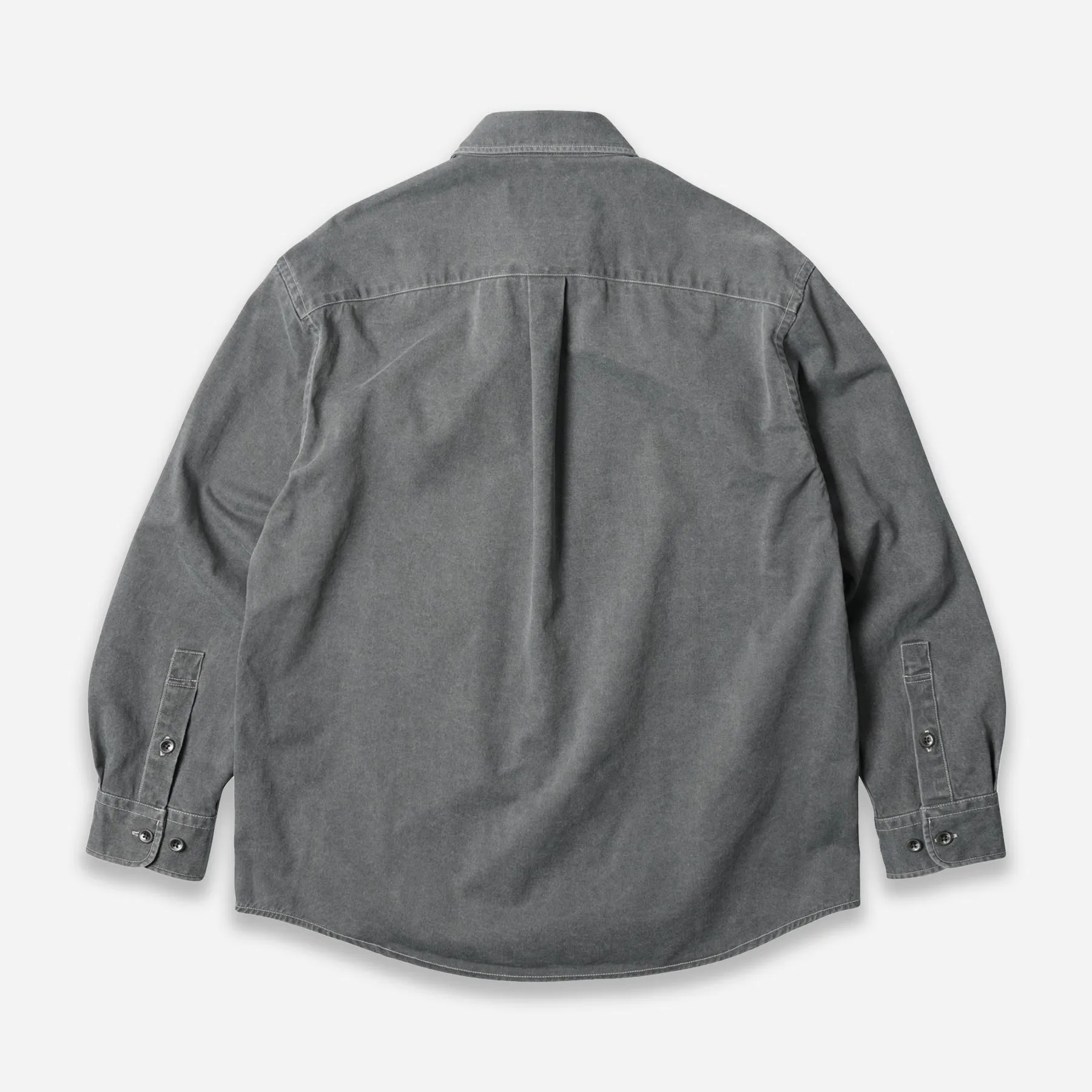 WASHED CARPENTER POCKET WORK SHIRT - CHARCOAL sold by FrizmWORKS product image thumbnail 2