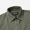 WASHED CARPENTER POCKET WORK SHIRT - OLIVE sold by FrizmWORKS