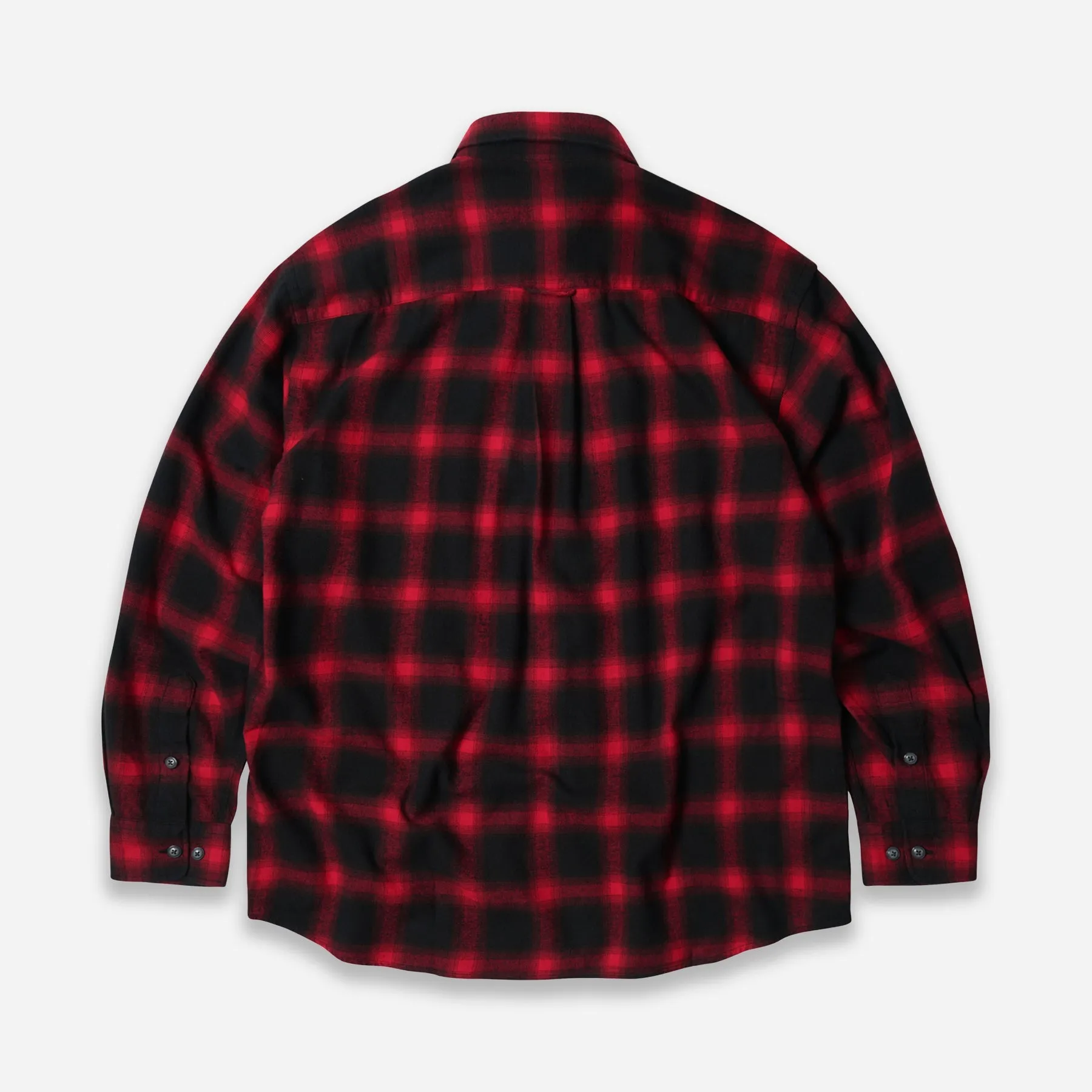 OMBRE FLANNEL RELAXED SHIRT - RED sold by FrizmWORKS product image thumbnail 2