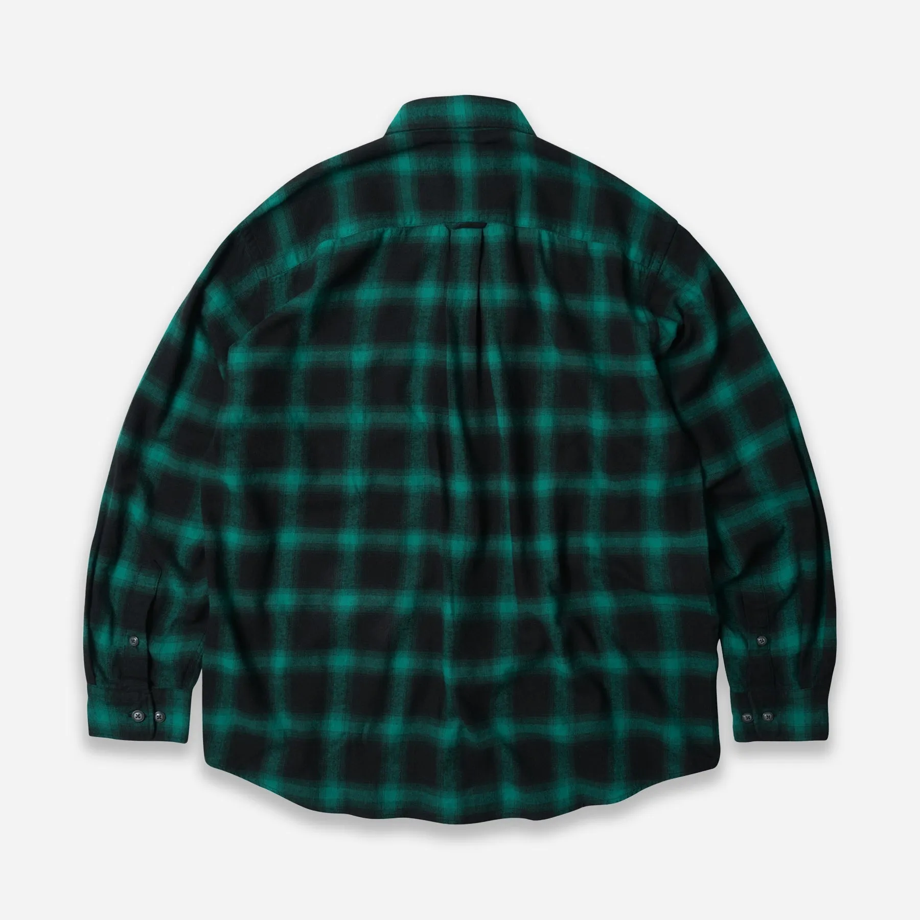 OMBRE FLANNEL RELAXED SHIRT - GREEN sold by FrizmWORKS product image thumbnail 2