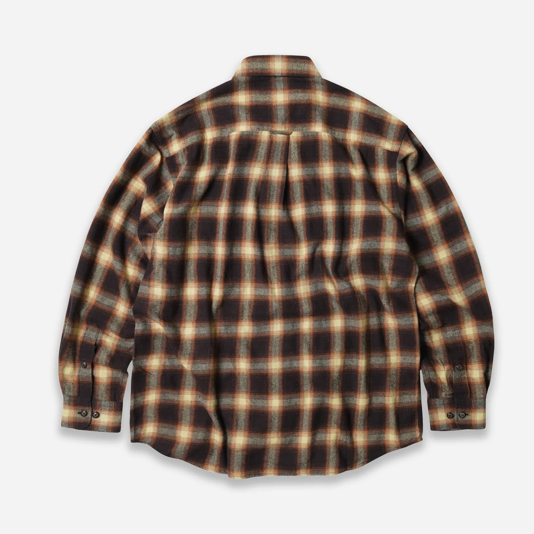 OMBRE FLANNEL RELAXED SHIRT - BROWN sold by FrizmWORKS product image thumbnail 2