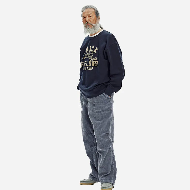 CORDUROY BANDING WIDE FATIGUE PANTS - NAVY sold by FrizmWORKS product image thumbnail 5