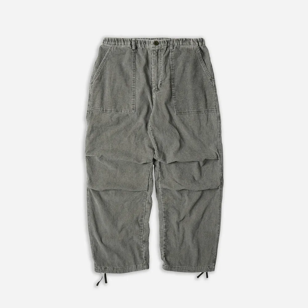 CORDUROY BANDING WIDE FATIGUE PANTS - OLIVE sold by FrizmWORKS