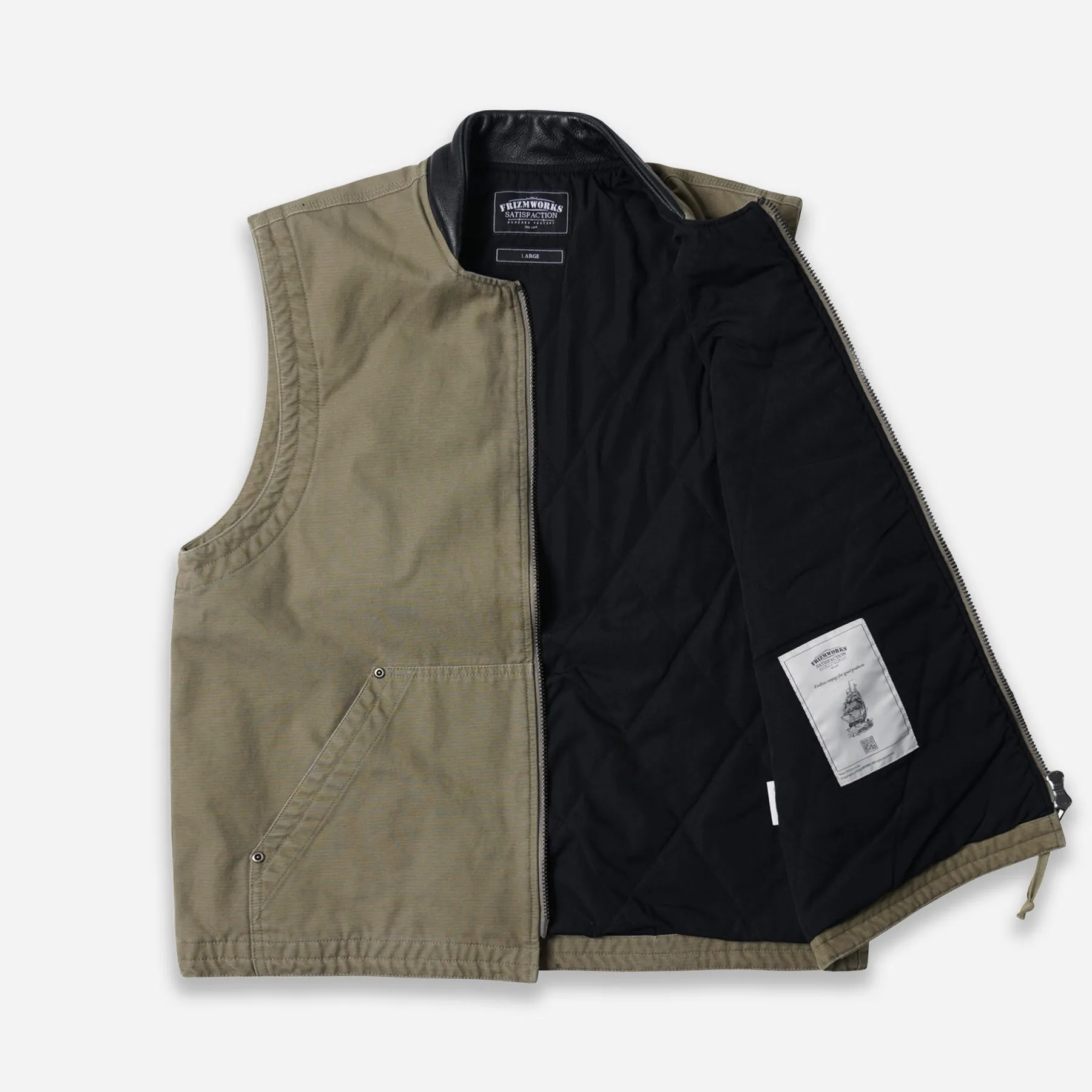 JUNGLE CLOTH DECK VEST - KHAKI sold by FrizmWORKS product image thumbnail 2
