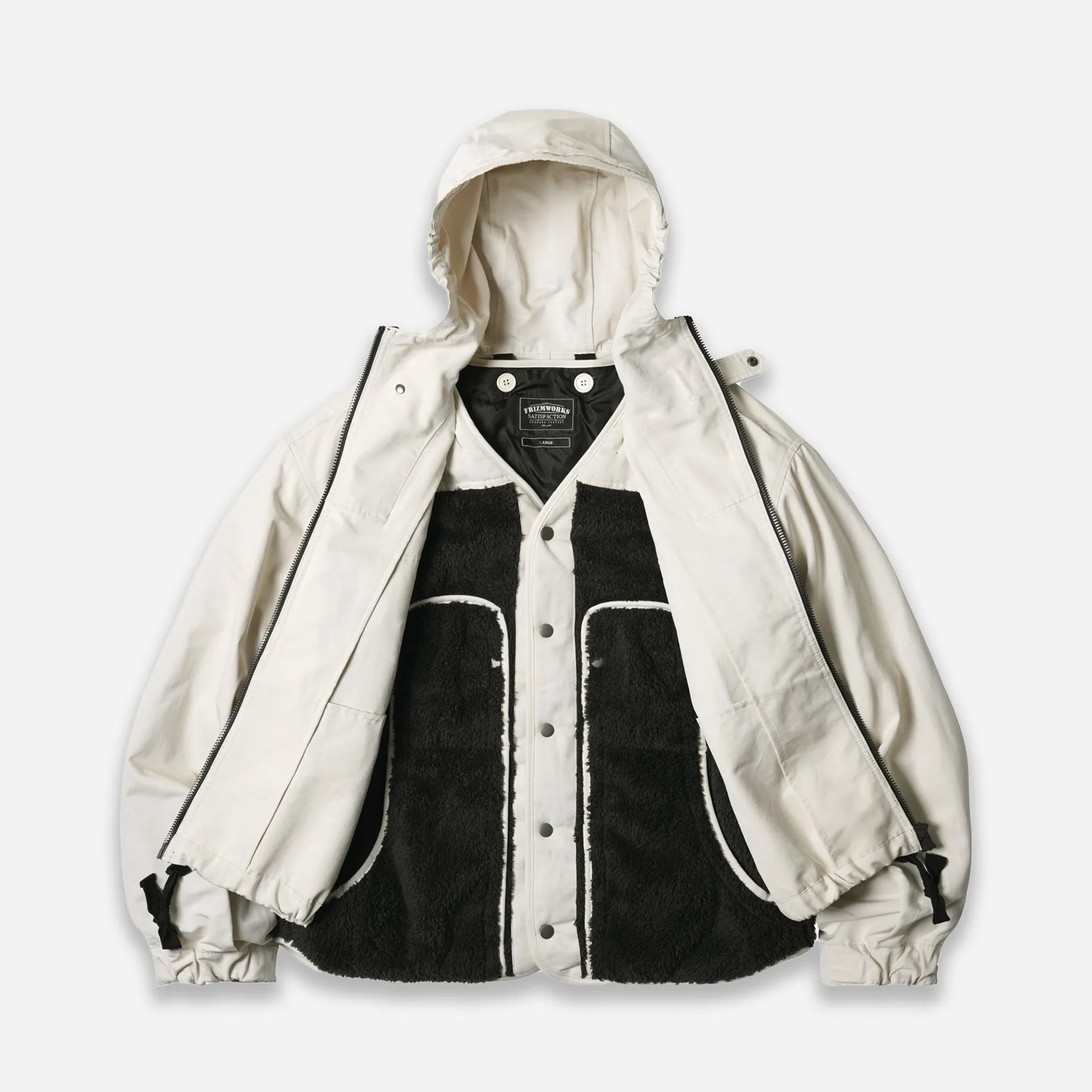 SMOCK HOODED 2 IN 1 PARKA JACKET - SNOW sold by FrizmWORKS product image thumbnail 2