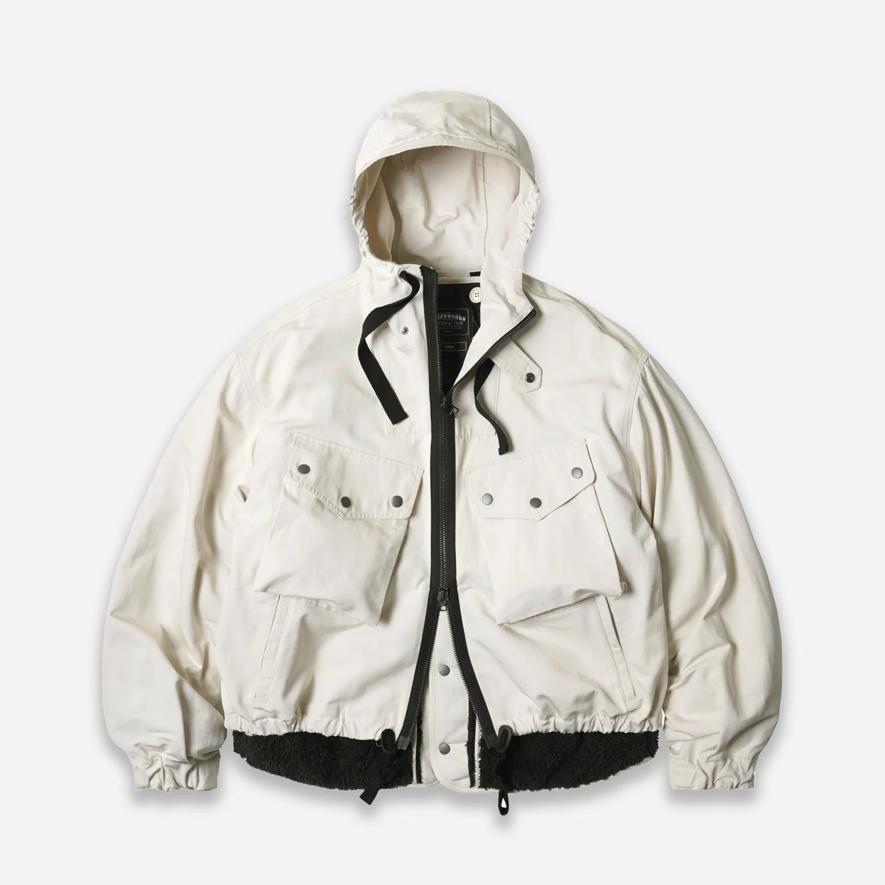 SMOCK HOODED 2 IN 1 PARKA JACKET - SNOW sold by FrizmWORKS
