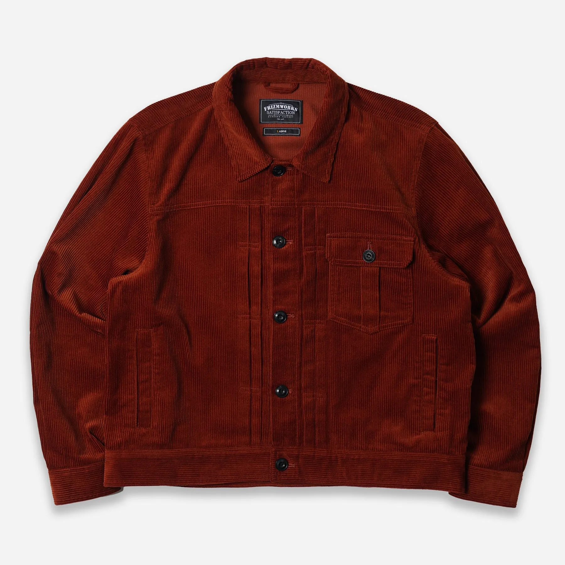CORDUROY TRUCKER JACKET - BRICK sold by FrizmWORKS