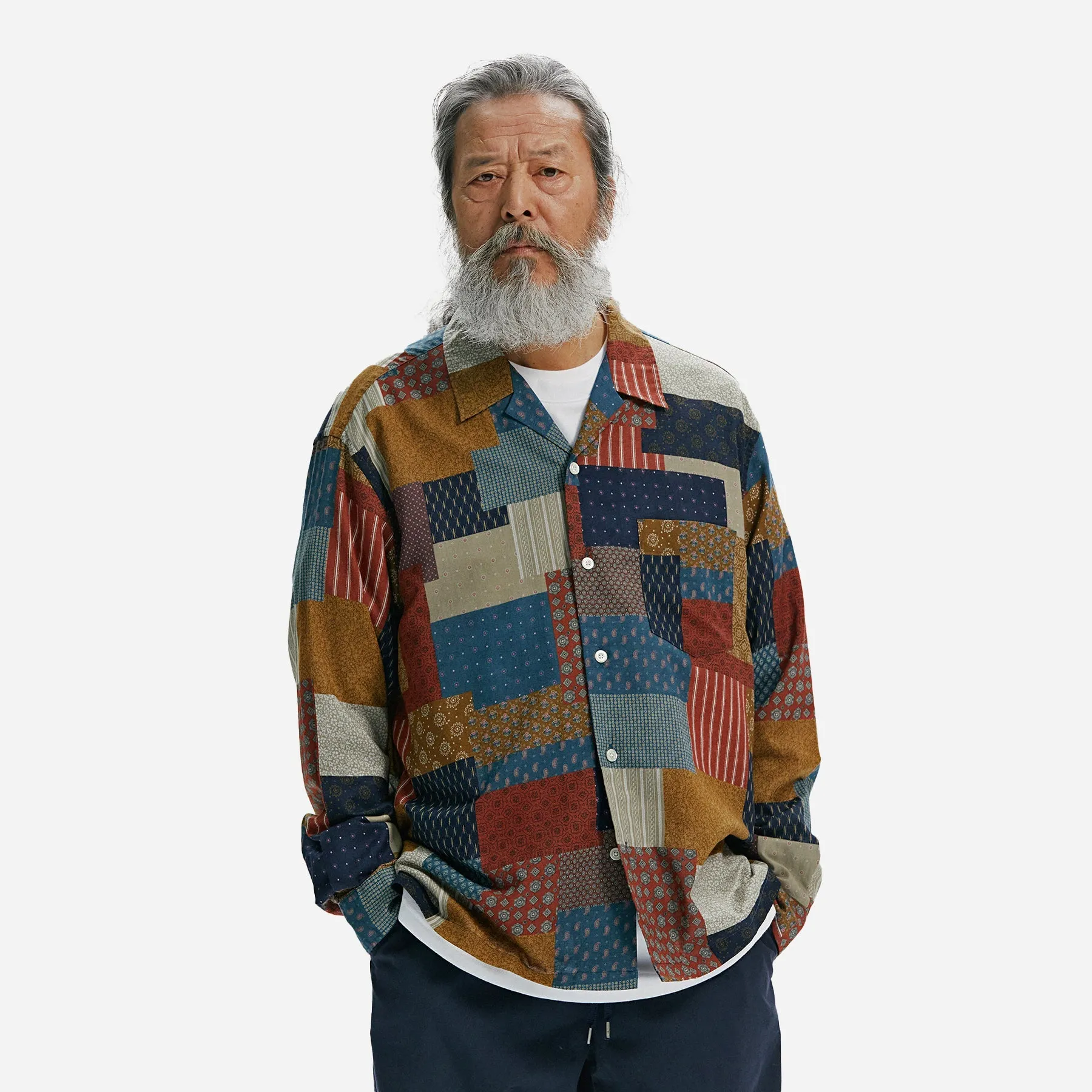 MIXED PATCHWORK SHIRT - MULTI COLOUR sold by FrizmWORKS product image thumbnail 3