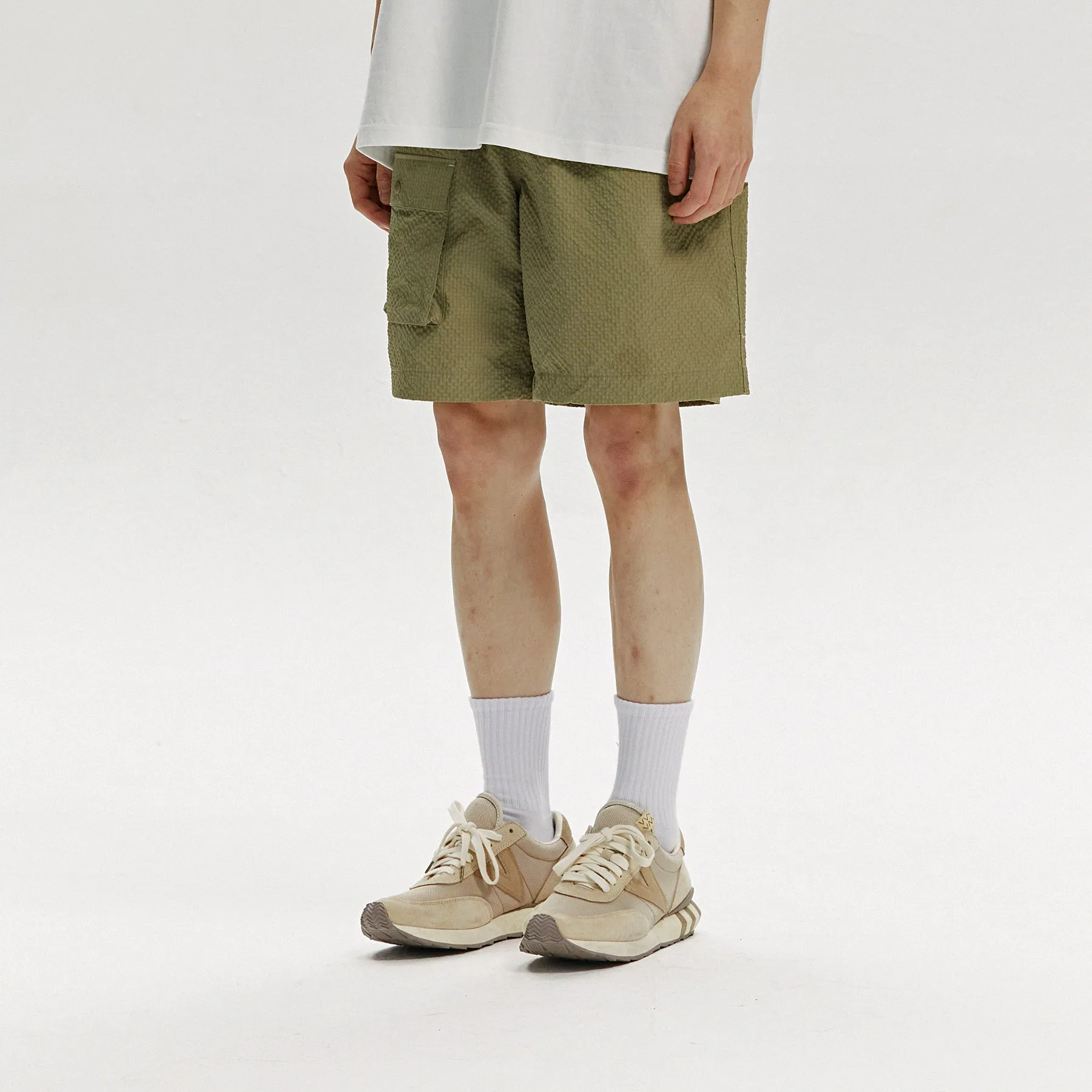 COMFORTABLE BANDING SHORTS - MOSS GREEN sold by FrizmWORKS product image thumbnail 3