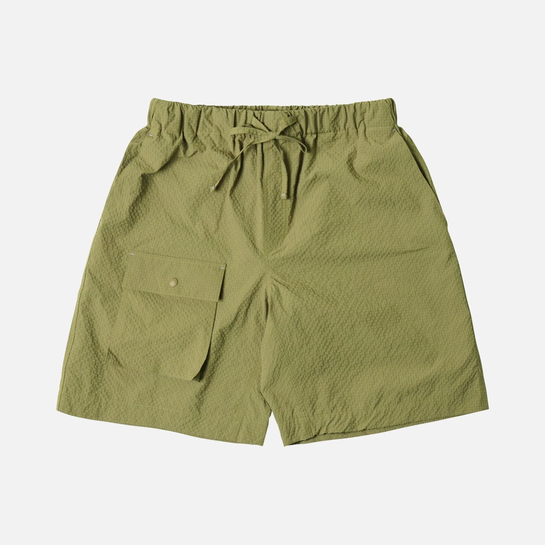 COMFORTABLE BANDING SHORTS - MOSS GREEN sold by FrizmWORKS